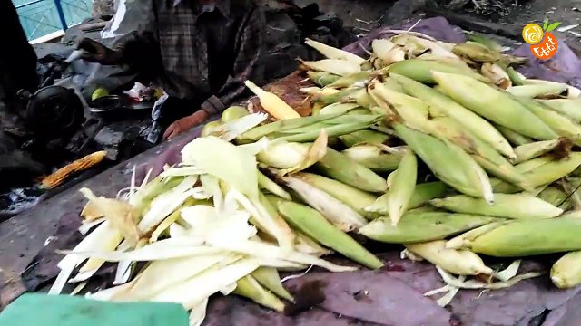 Bhutta Challi - Roasted Corn Street Food India Popular Indian Food Fatafat