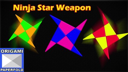Origami Ninja Star Weapon Easy Tutorial Making By - F2BOOK Video 62