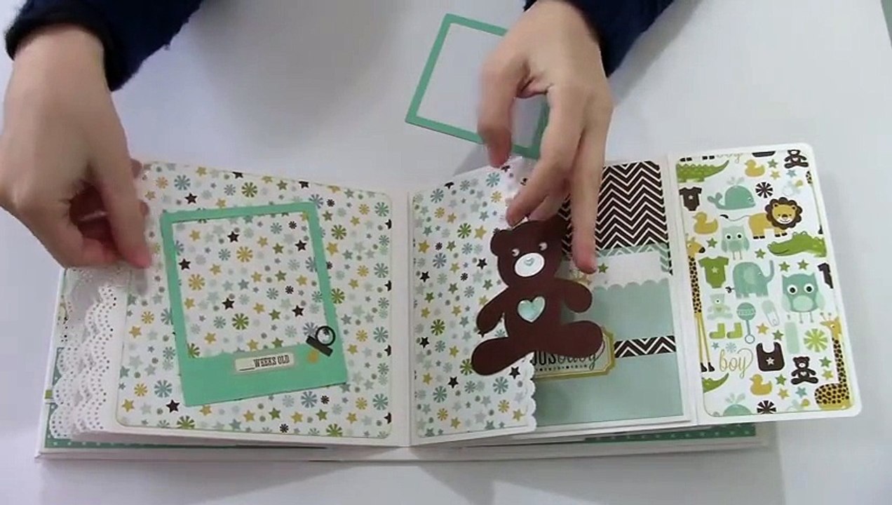 Papercraft Album Do Santiago (Scrapbooking Baby Boy Album)