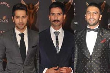 Varun, Shahid & Ranveer at red carpet of Stardust Awards