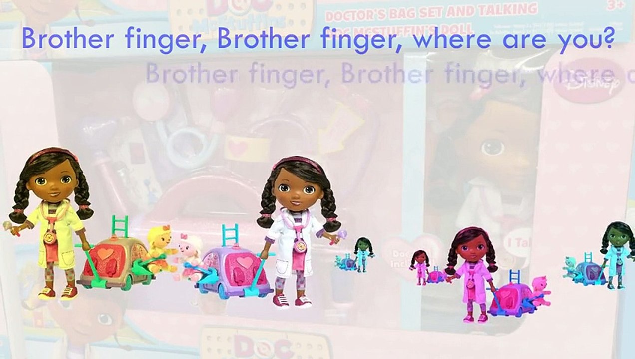 Doc McStuffins 2 Finger Family Song Daddy Finger Nursery Rhymes Nurse Skate Car Sheeps Ful