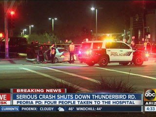 Four injured in Peoria crash