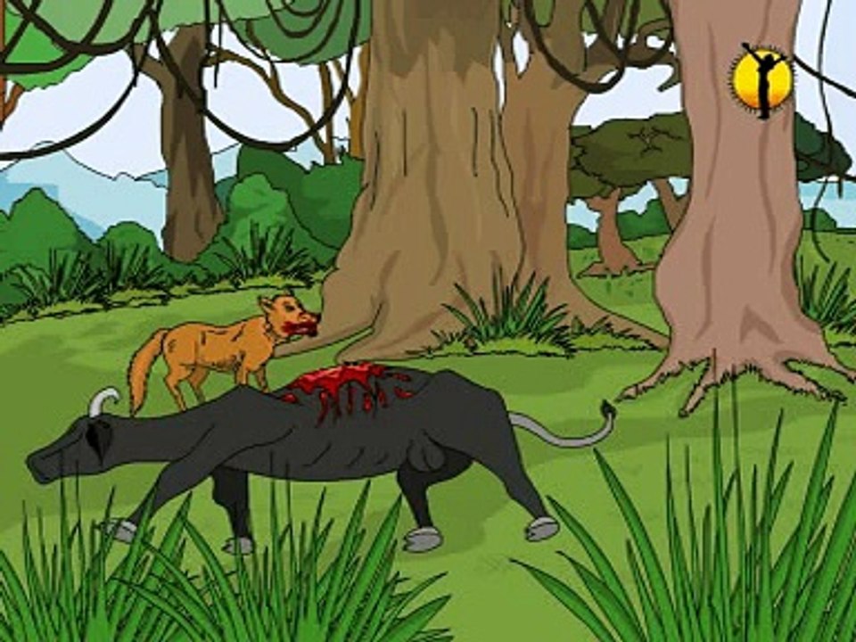 Animated Educational Short Story for Kids (A wolf and a Sarus crane) - Video