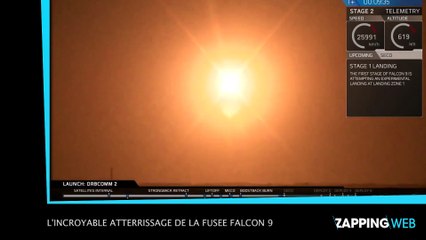 L'incroyable atterrissage de la fusée Falcon 9 après un vol orbital (vidéo)