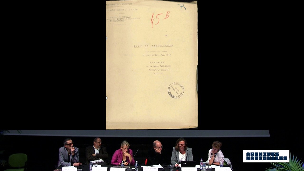 Deuxième table ronde. L’internement. Interventions d'Hélène Say et de Marion Veyssière.