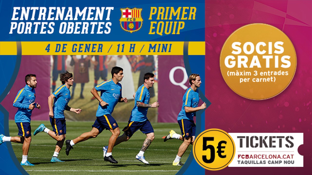 Entrenament de portes obertes del 1er equip