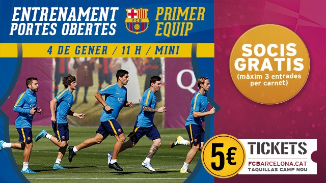 Entrenament de portes obertes del 1er equip