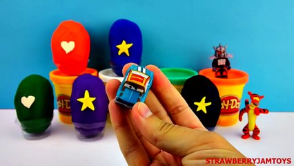 Peppa Pig Play Doh Shopkins LPS Spongebob Cars 2 TMNT Dora Tigger Surprise Eggs StrawberryJamToys