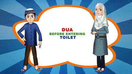 Dua when entering Toilet - Abdul Bari Islamic Cartoon for children - Video