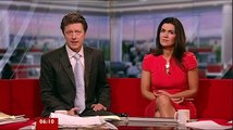 BBC ONE Breakfast. SUSANNA REID. 24.Feb.2012. Red Dressed Hottie