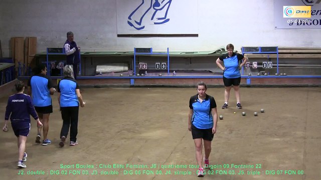 Quatrième tour, Club Elite Féminin J6, Digoin contre Fontaine, Sport-Boules, saison 2015-2016