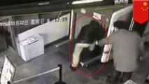 Funny CCTV video shows Chinese traveler following his luggage through X-ray machine