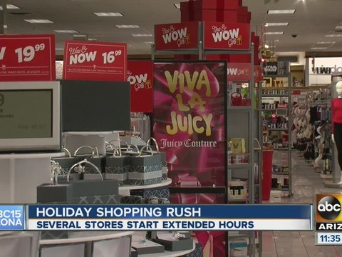 Shoppers rushing to stores for Christmas gifts