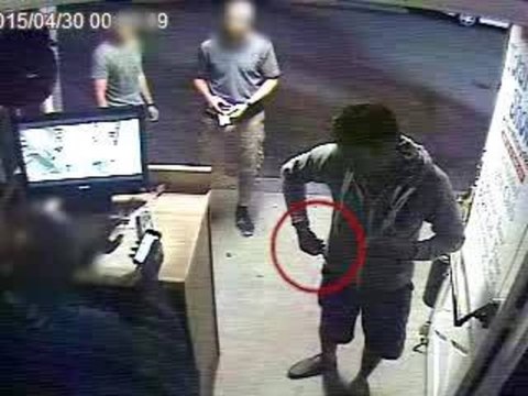 Surveillance video - Fridoon Nehad approaching bouncer