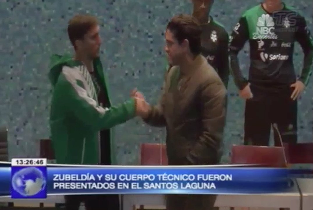 Zubeldía y su cuerpo técnico fueron presentado en el Santos Laguna