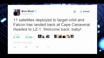 SpaceX Successfully Lands Rocket After Launch of Satellites Into Orbit