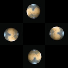 Mars Hologram planet 3D  Pyramid