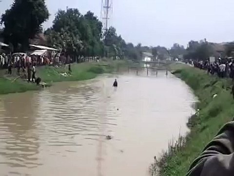 Sadis, sama binatangnya Jambret dibunuh masa habis-habisan disungai.