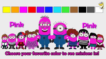 Minions in different colors Learn colors for children & Baby Toddlers Advanced [INTERACTIV