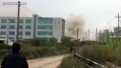 Video captures moment massive landslide hits Chinese city
