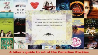 Read  A hikers guide to art of the Canadian Rockies EBooks Online