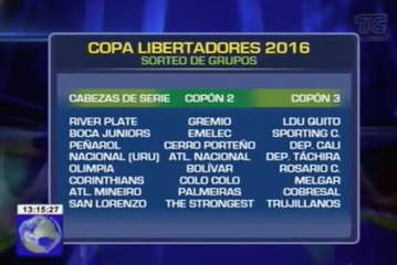 Listos los bombos para el sorteo de la Copa Libertadores 2016