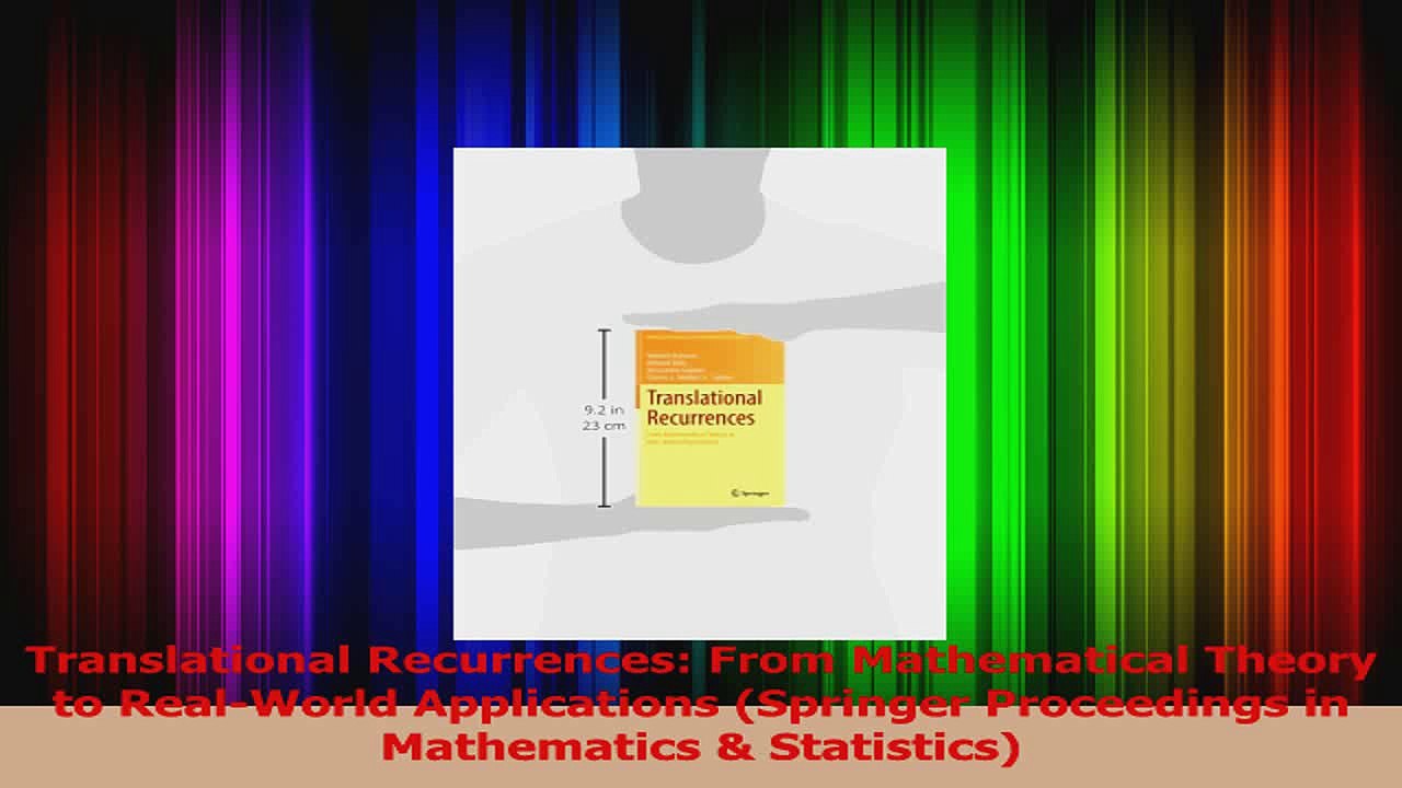 Translational Recurrences From Mathematical Theory to RealWorld Applications Springer Read Online