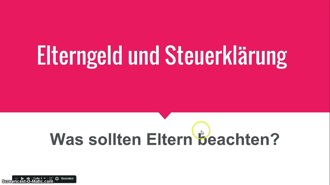 Elterngeld Steuererklärung - Wichtiges und Informatives!