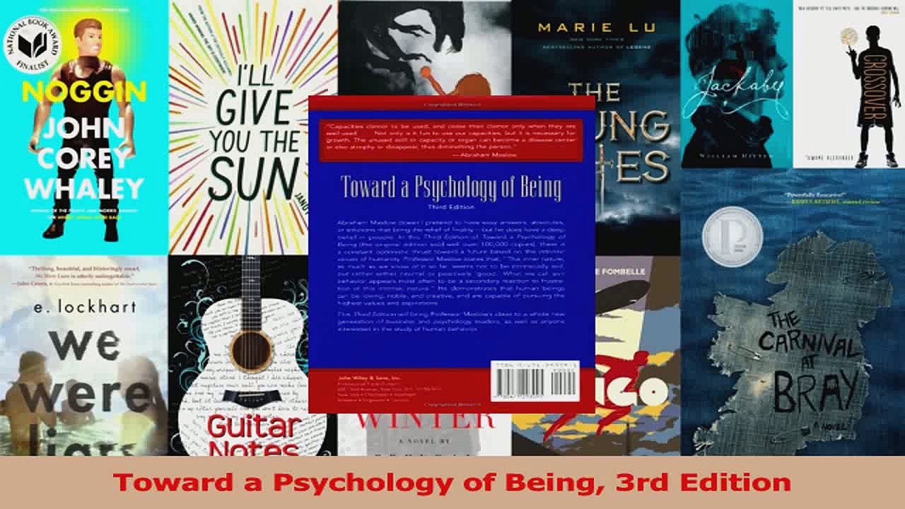 Read  Toward a Psychology of Being 3rd Edition Ebook Free