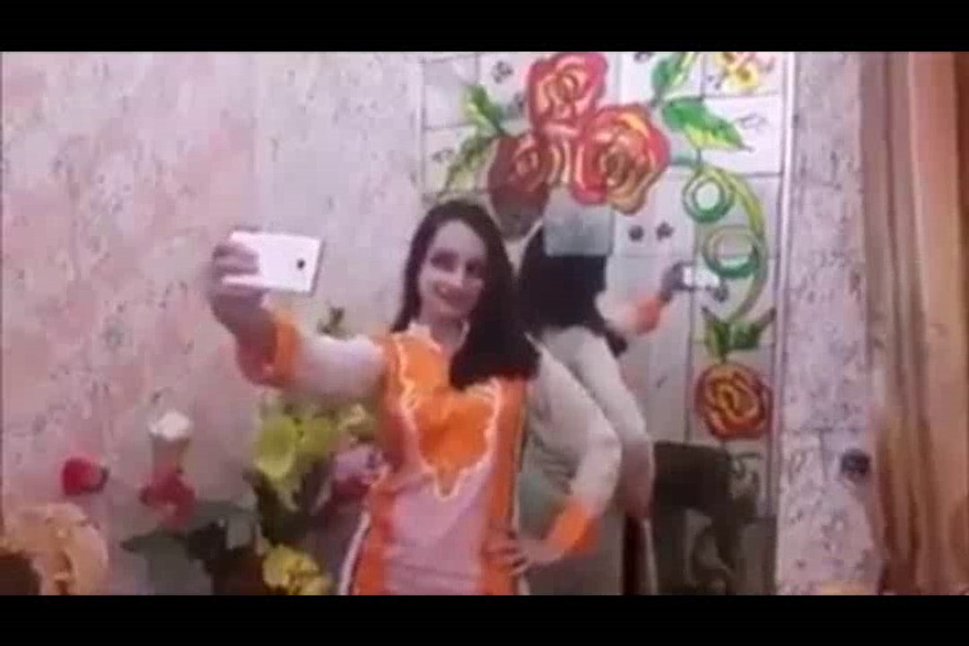 sister and brother making video