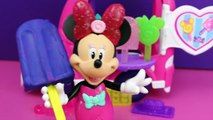 Minnie Mouse New Sweets Treats Truck Set with Frozen Barbie Kid Felicia and Ryan and Play Doh Set