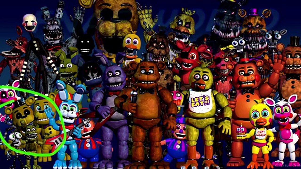 [FNAF WORLD] SHADOW Bonnie, Springtrap, Golden Freddy & Phantom Chica OFFICIAL TEASER