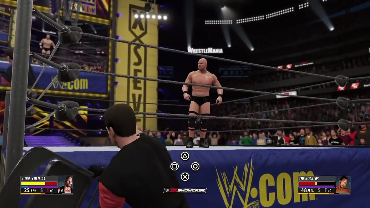 Stone Cold vs. The Rock (WrestleMania X Seven): WWE 2K16 2K Showcase walkthrough Part 22