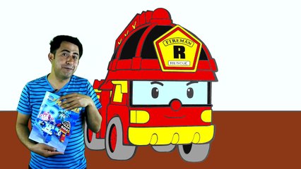 Çizgi film Robocar Poli Arabalar Taxi, İtfaiye ve Kepçe (Renkleri öğreniyoruz)