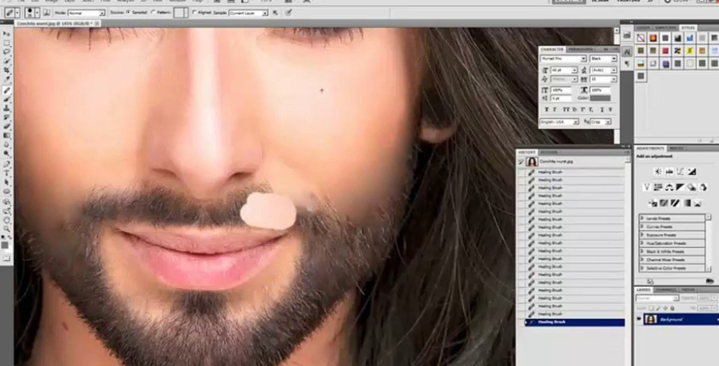 Conchita Wurst without Beard - Time lapse Amazing Technique !!! 1