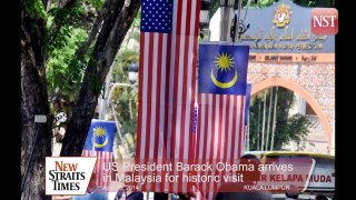US President Barack Obama arrives in Malaysia for historic visit