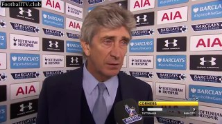 Tottenham vs Manchester City 4 : 1 Manuel Pellegrini post match interview