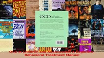 PDF Download  OCD in Children and Adolescents A CognitiveBehavioral Treatment Manual Read Online
