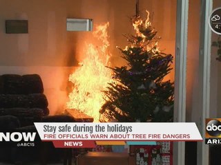 Fire crews show importance of Christmas tree safety