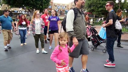 Walking down Main Street in Disneyland