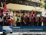 Finaliza segundo día de huelga de centrales sindicales en Paraguay