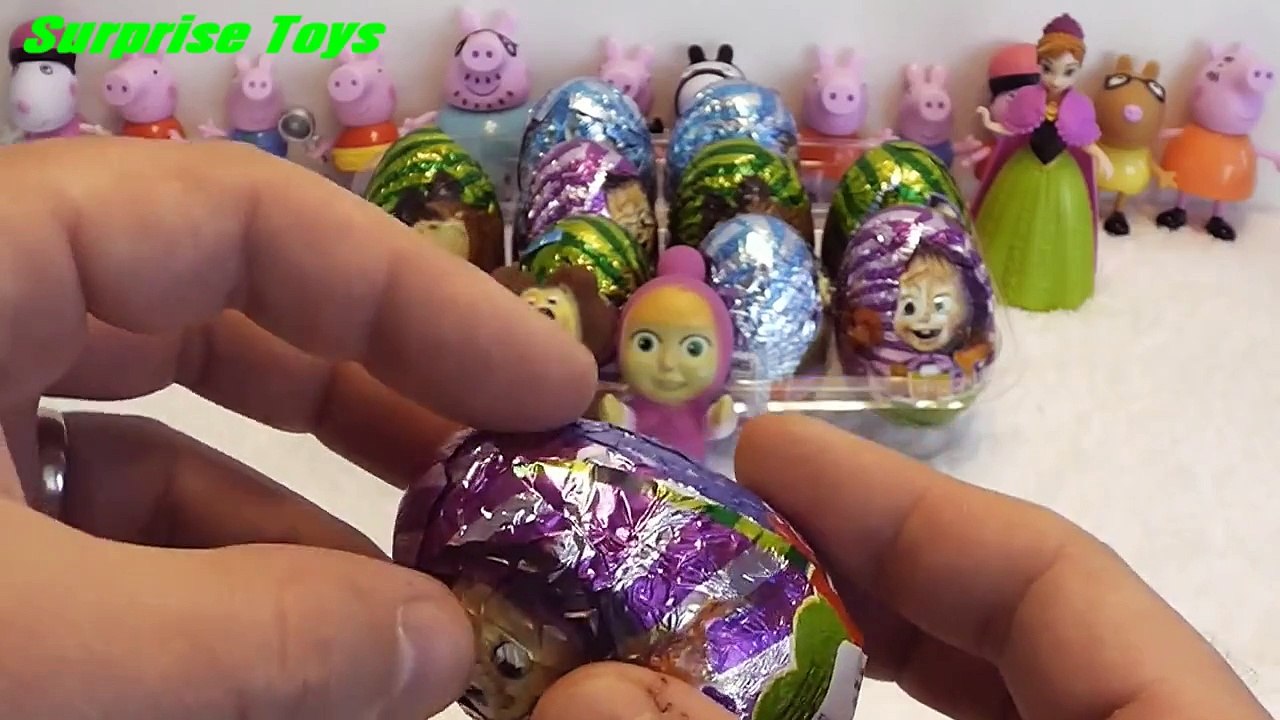 Маша и Медведь, Masha i Medved, Frozen, Disney, Peppa Pig, Frozen Toys, Peppa Pig Toys, Eggs,