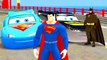 Superman vs Batman EPIC RACE Disney McQueen Lightning Cars w/ Nursery Rhymes Songs