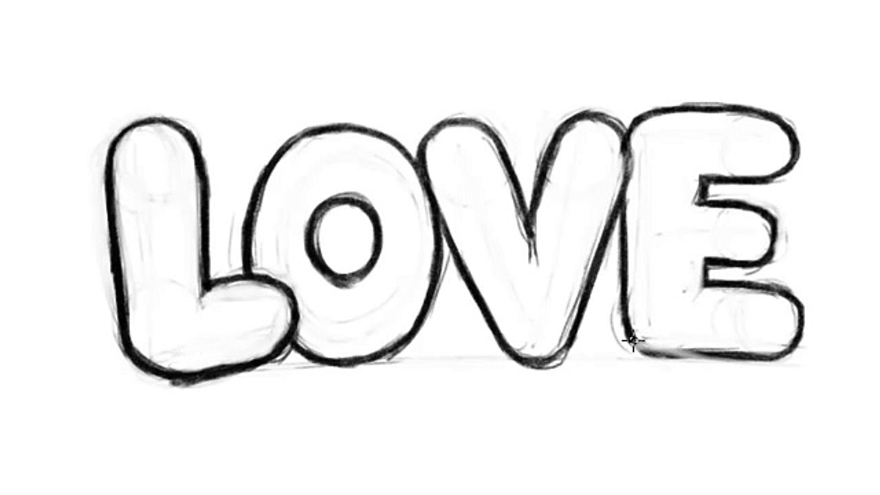 How To Draw Love In Bubble Letters Write Love In Graffit Letters Dailymotion Video