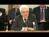 Roma - Intervento del Presidente Mattarella al CSM (22.12.15)
