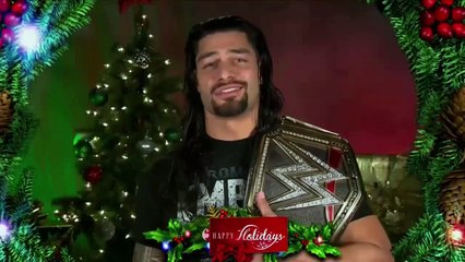 Roman Reigns Wishing Merry Christmas 25 December 2015
