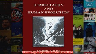 Homoeopathy and Human Evolution