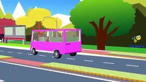 Wheels On The Bus Go Round and Round Children Nursery Rhymes | 3D Animation Cartoons Colle