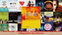 Lesen  Post Merger Integration Unternehmenserfolg durch Integration Excellence Ebook Frei