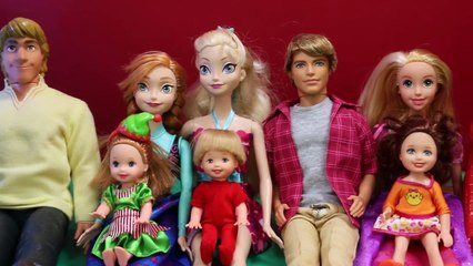 Goofy Christmas Silent Night with Disney Frozen Elsa Barbie Dolls Peppa Pig and Mickey Mouse Toys